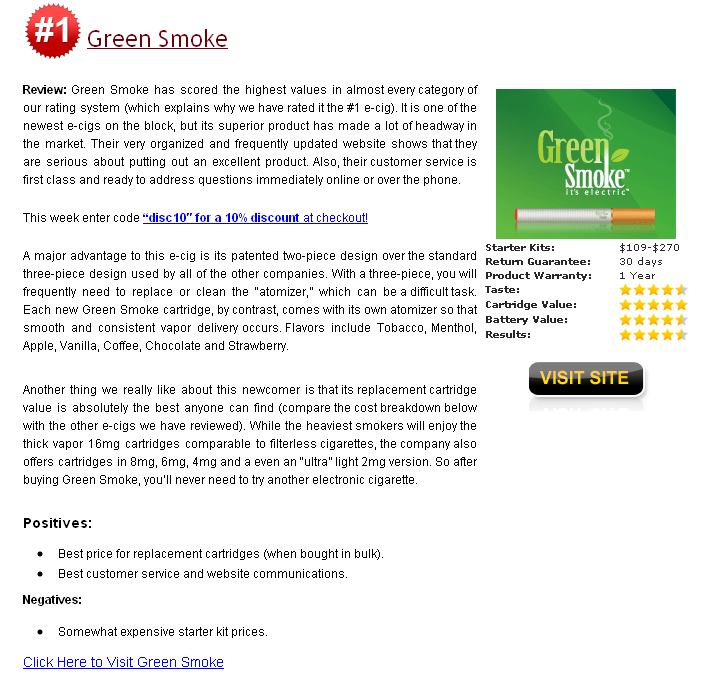 Green Smoke Review